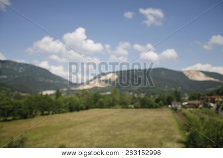 Mountains With Marble Quarries In Botticino In Northern Italy