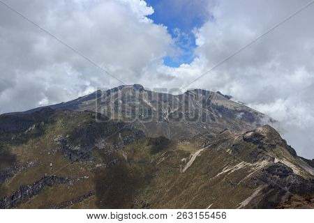 View From Ruca Pichincha Over Quito, Ecuador