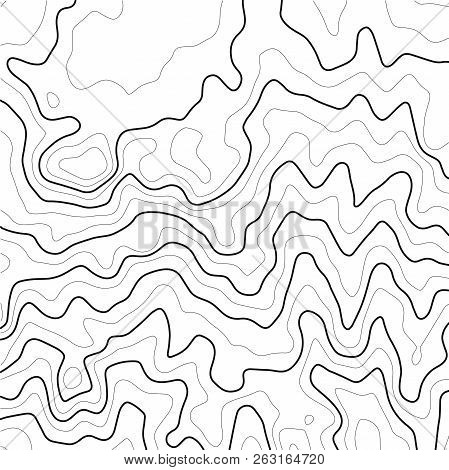 Topographic Map Background. Contour Line Abstract Background. Vector Illustration.