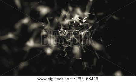 Abstract Digital Background. Big Data Visualization. Network Connection Structure. Science Backgroun