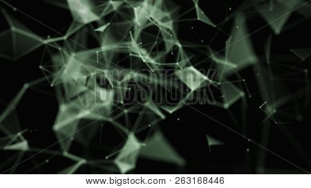 Abstract Digital Background. Big Data Visualization. Network Connection Structure. Science Backgroun