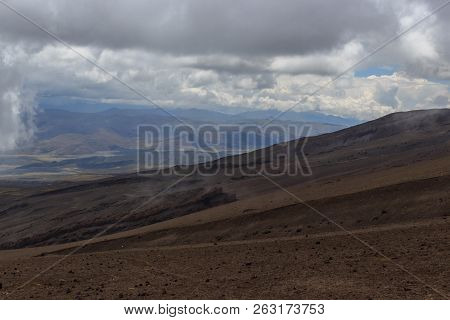 View On The Strato Vulcano Cotopaxi, Ecuador