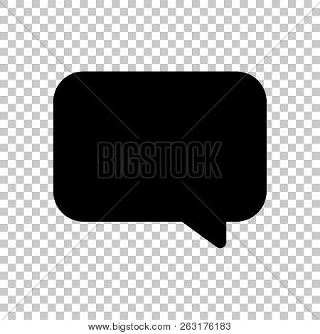 Simple Text Cloud. Black Sumbol On Transparent Background.