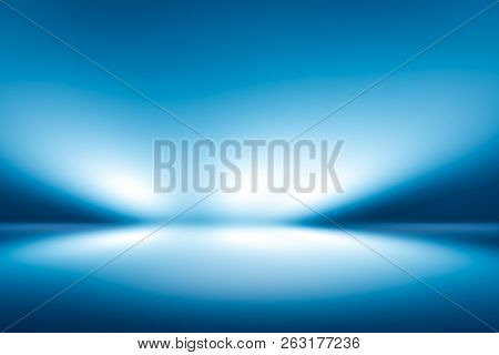 Perspective Floor Backdrop Blue Room Studio With Light Blue Gradient Spotlight Backdrop Background F