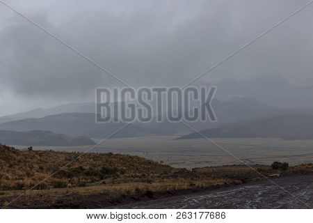 View On The Strato Vulcano Cotopaxi, Ecuador