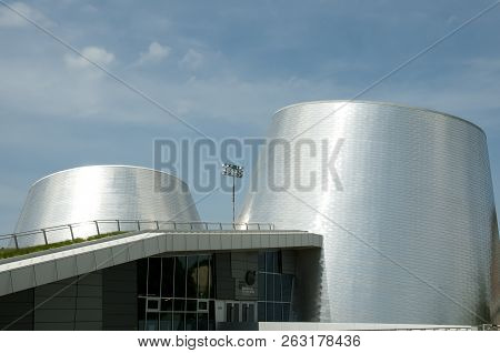 Montreal, Canada - May 18, 2015: The New Rio Tinto Alcan Planetarium Built In 2013 Replaces The Old 