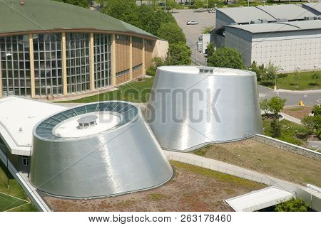 Montreal, Canada - May 18, 2015: The New Rio Tinto Alcan Planetarium Built In 2013 Replaces The Old 