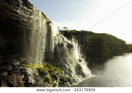 Waterfall Of Hacha In Canaima - Venezuela