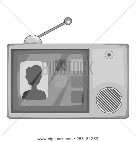 Video Intercom Icon In Monochrome Style Isolated On White Background Illustration