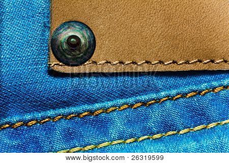 Jeans Hintergrund mit blank label