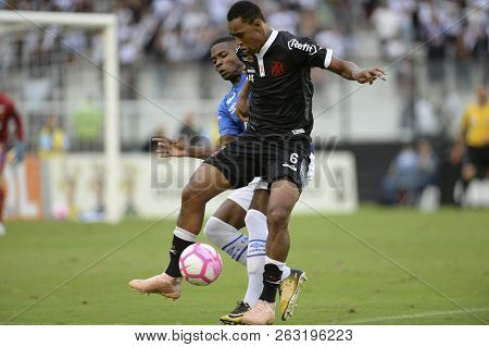 Rio, Brazil - October 14, 2018: Fabricio Player In Match Between Vasco And Cruzeiro By The Brazilian