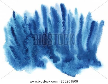 Colorful Abstract Watercolor Texture Stain With Splashes And Spatters. Modern Creative Watercolor Ba