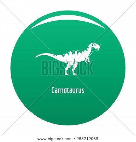 Carnotaurus Icon. Simple Illustration Of Carnotaurus Icon For Any Design Green
