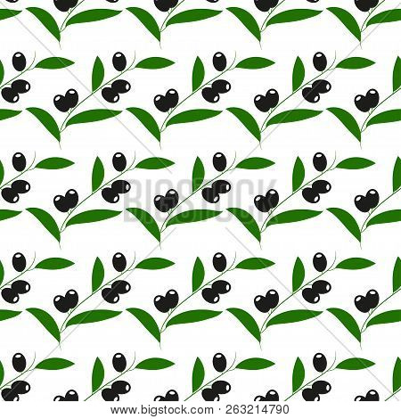 Olive. Plant. Branch, Leaves, Fruit. Color. Wallpaper, Texture, Seamless.