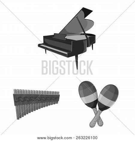 Vector Illustration Of Music And Tune Sign. Set Of Music And Tool Vector Icon For Stock.