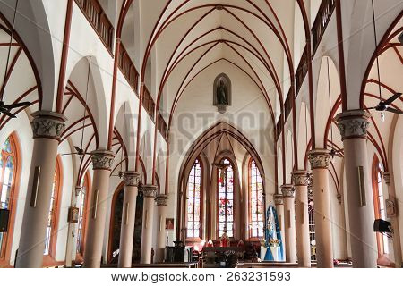 Interior View To The Sacred Heart Of Jesus Cathedral 31 October 2015 Lome, Togo