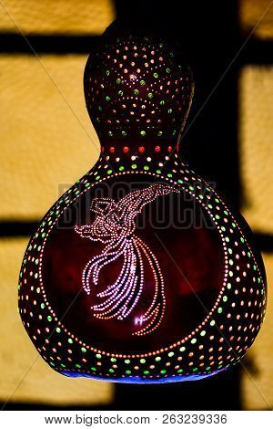 The Beautiful Turkish Lamp With The Design Of Dervis