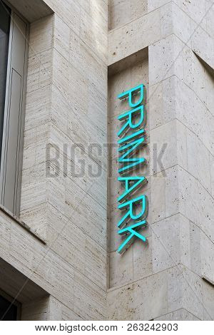 Leipzig, Germany - October 06, 2018: Primark Store In A Popular Shopping Street In The City Center O