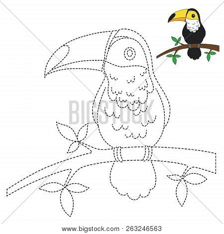 Drawing Worksheet For Preschool Kids With Easy Gaming Level Of Difficulty. Simple Educational Game F