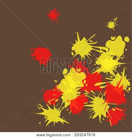 Abstract Artistic Background Formed By Blots, Vector Illustration