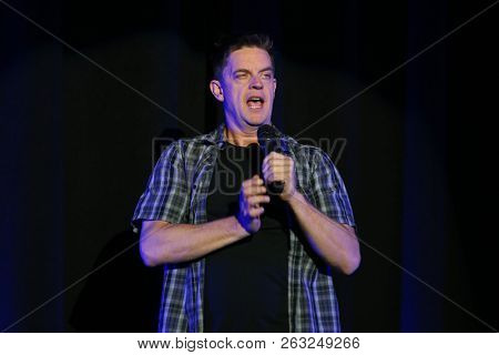 HUNTINGTON, NY - OCT 13: Comedian Jim Breuer performs at the Paramount on October 13, 2018 in Huntington, New York.