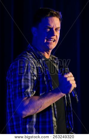 HUNTINGTON, NY - OCT 13: Comedian Jim Breuer performs at the Paramount on October 13, 2018 in Huntington, New York.