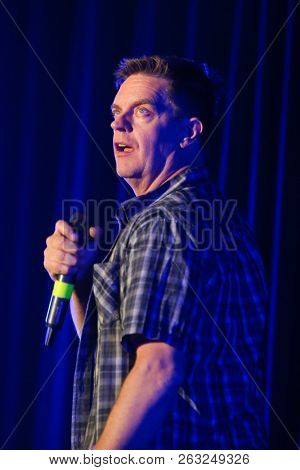 HUNTINGTON, NY - OCT 13: Comedian Jim Breuer performs at the Paramount on October 13, 2018 in Huntington, New York.