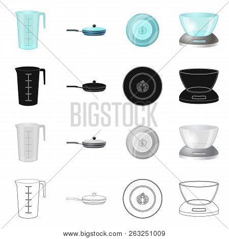 Vector Design Of Kitchen And Cook Icon. Collection Of Kitchen And Appliance Stock Vector Illustratio