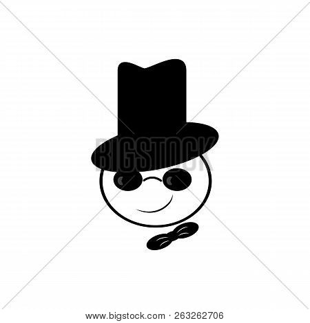 Emoji In The Hat Black Of Icons