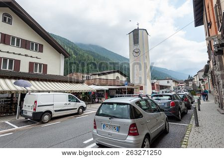 Brenner, Austria, July 23, 2018. Light Traffic Passing Across The Brenner Pass. The Brenner Pass Is 