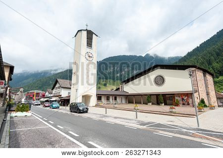 Brenner, Austria, July 23, 2018. Light Traffic Passing Across The Brenner Pass. The Brenner Pass Is 