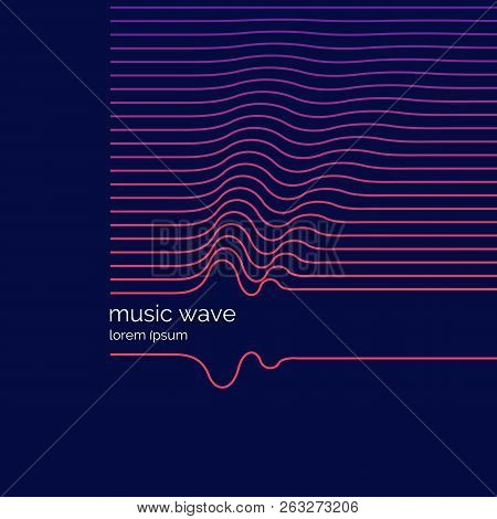 Abstract Background With A Dynamic Musis Waves.