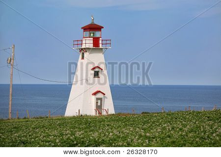 Cape Tryon feneri, üzerinde north shore, Prince Edward Island, Kanada.