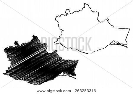 Oaxaca (united Mexican States, Mexico, Federal Republic) Map Vector Illustration, Scribble Sketch Fr