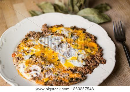 Fried Egg With Minced Meat.