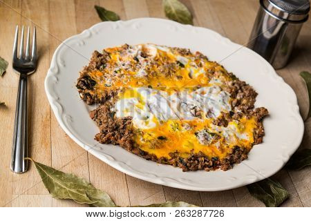 Fried Egg With Minced Meat.