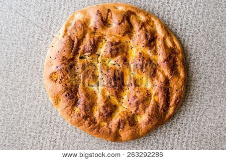 Turkish Ramadan Pita Or Ramazan Pidesi. (pide)