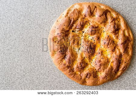 Turkish Ramadan Pita Or Ramazan Pidesi. (pide)