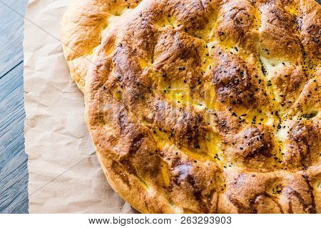 Turkish Ramadan Pita Or Ramazan Pidesi. (pide)