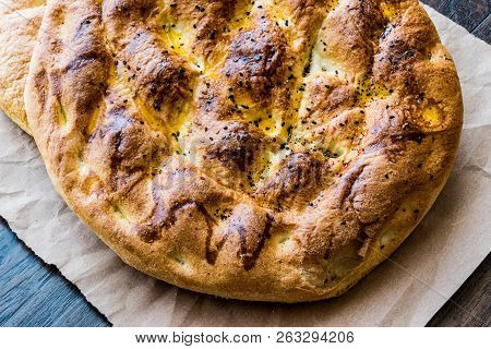 Turkish Ramadan Pita Or Ramazan Pidesi. (pide)