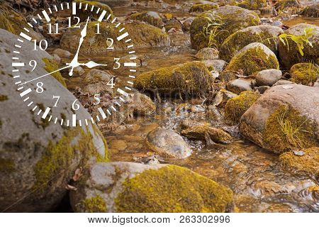 Autumn Landscape Abstraction. Fall Back Time. Daylight Saving Time