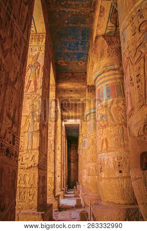 Beautiful Ancient Temple Of Medina-habu. Egypt, Luxor.