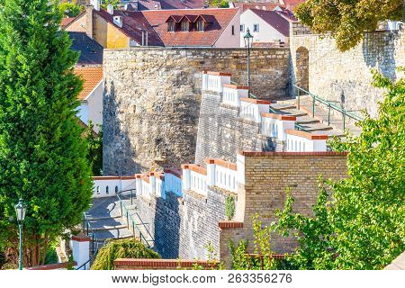 Fortification Walls And Baileys In Historical City Centre Of Litomerice, Czech Republic
