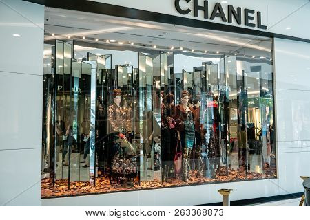 Chanel Shop At Emquatier, Bangkok, Thailand, Oct 15, 2018 : Luxury And Fashionable Clothing Brand Wi