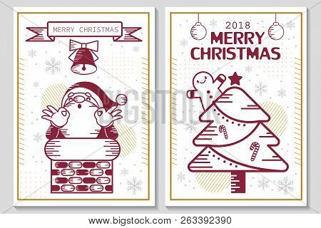 Template Flyer Of Merry Christmas And 2018 Celebration, Christmas