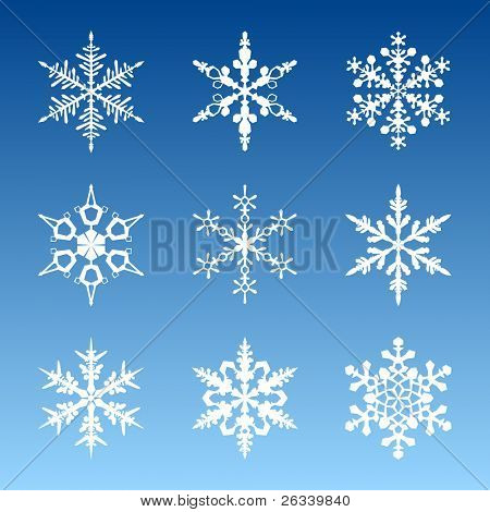Conjunto de flocos de neve