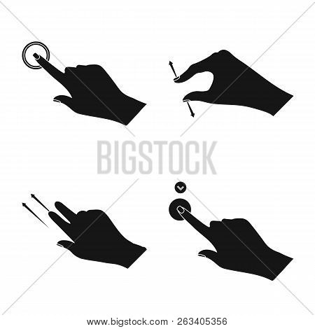Isolated Object Of Touchscreen And Hand Logo. Collection Of Touchscreen And Touch Stock Vector Illus