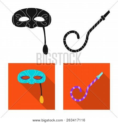 Vector Illustration Of Party And Birthday Icon. Set Of Party And Celebration Vector Icon For Stock.