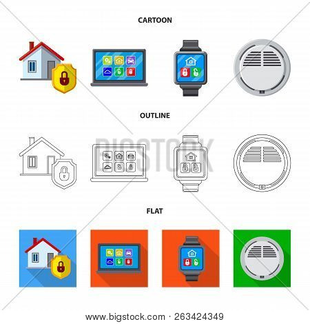 Vector Illustration Of Office And House Logo. Set Of Office And System Stock Symbol For Web.