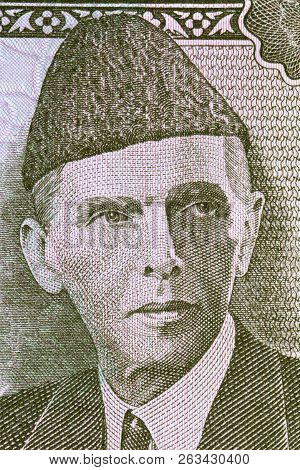 Muhammad Ali Jinnah Portrait From Pakistani Money